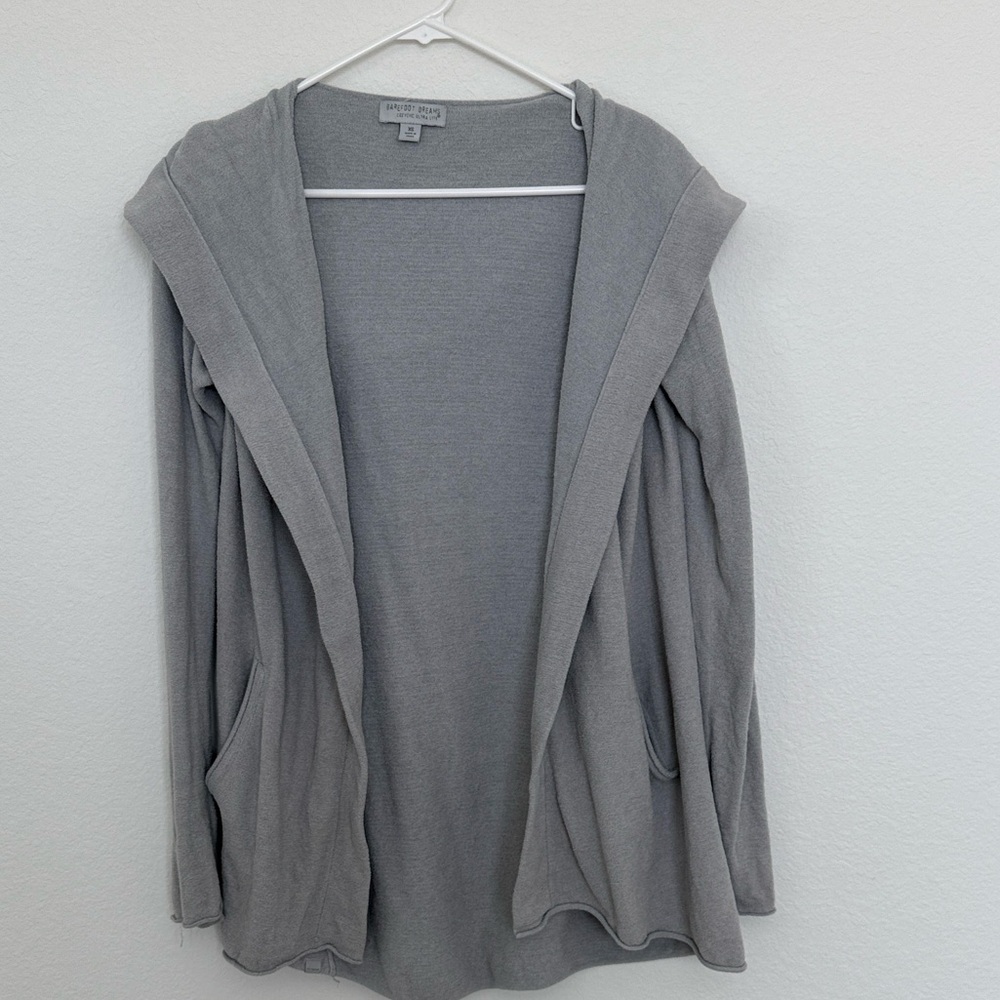 Barefoot Dreams CozyChic Ultra Lite XS Heather Gray Cardigan